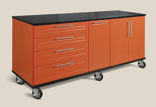 orange mobile garage workbench lg