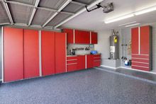 garage cabinets red